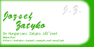 jozsef zatyko business card